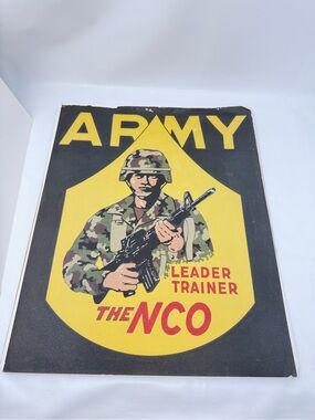 Vintage United States Army Leader Trainer The NCO Poster 20x16 Military.